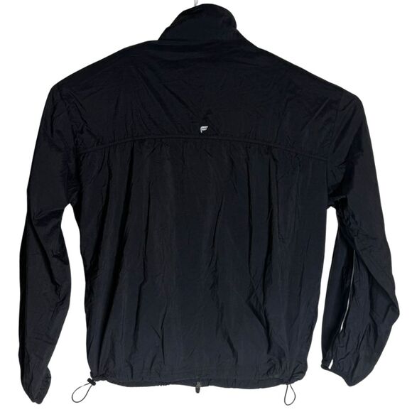 Fabletics Men's Full Zip Long Sleeve Mock Neck Windbreaker Jacket Black Medium - Picture 2 of 7